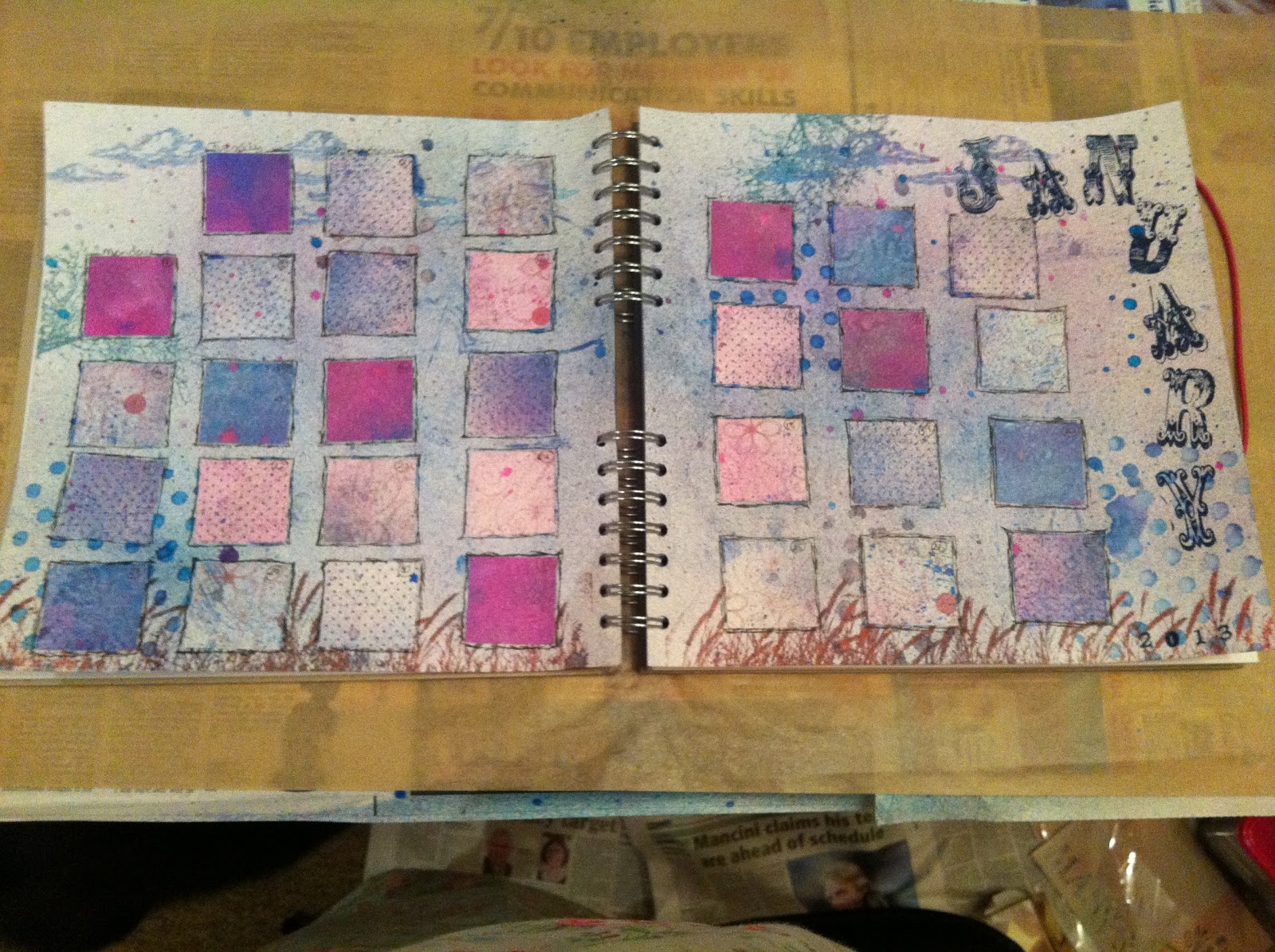 Claire's Crafty Makes Art Journal Calendar